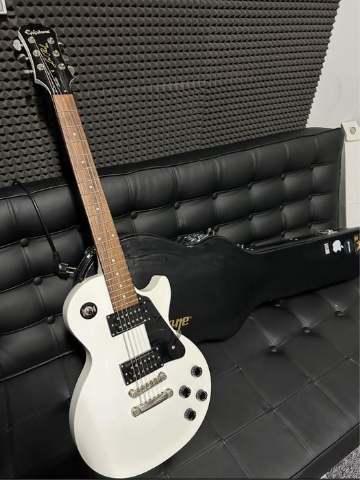 Epiphone les paul studio aw alpine white lp z futerałem
