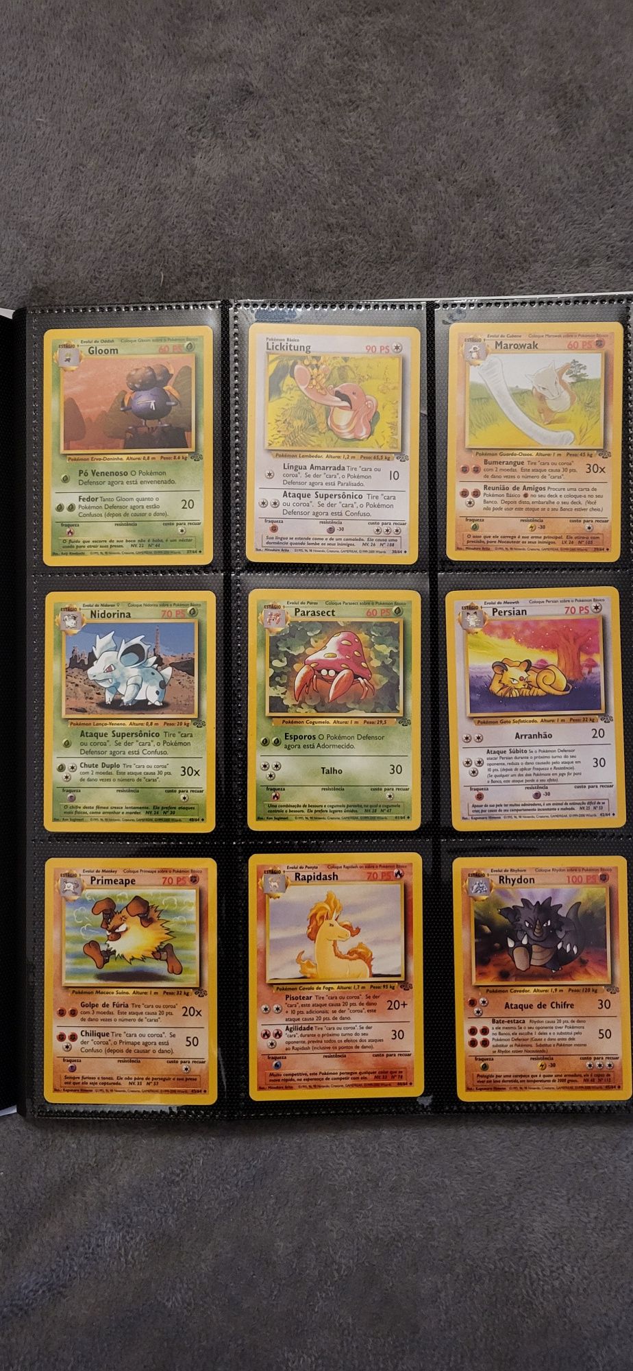 Cartas Pokémon Originais Jungle Set em Português, completo