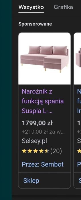 Narożnik różowy z funkcją spania