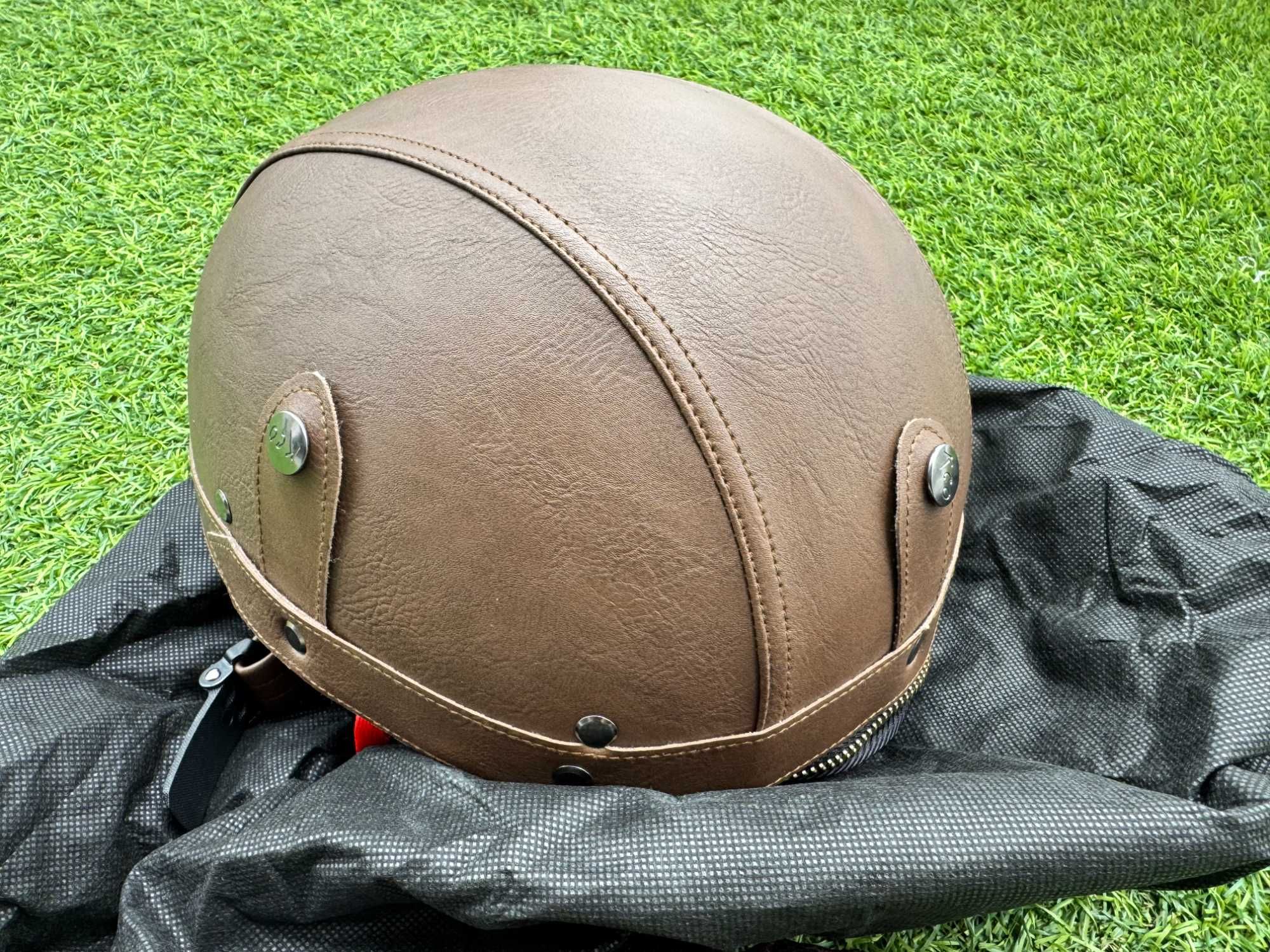 Retro kask stylizowany na Harley Davidson 55-56 cm hulajnoga motor