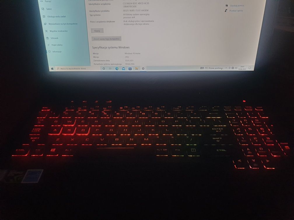 Laptop gamingowy asus GL503V