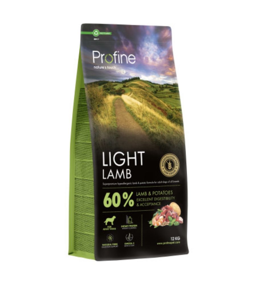 Profine Light Lamb and Potatoes для собак з надмірною вагою, 12 кг