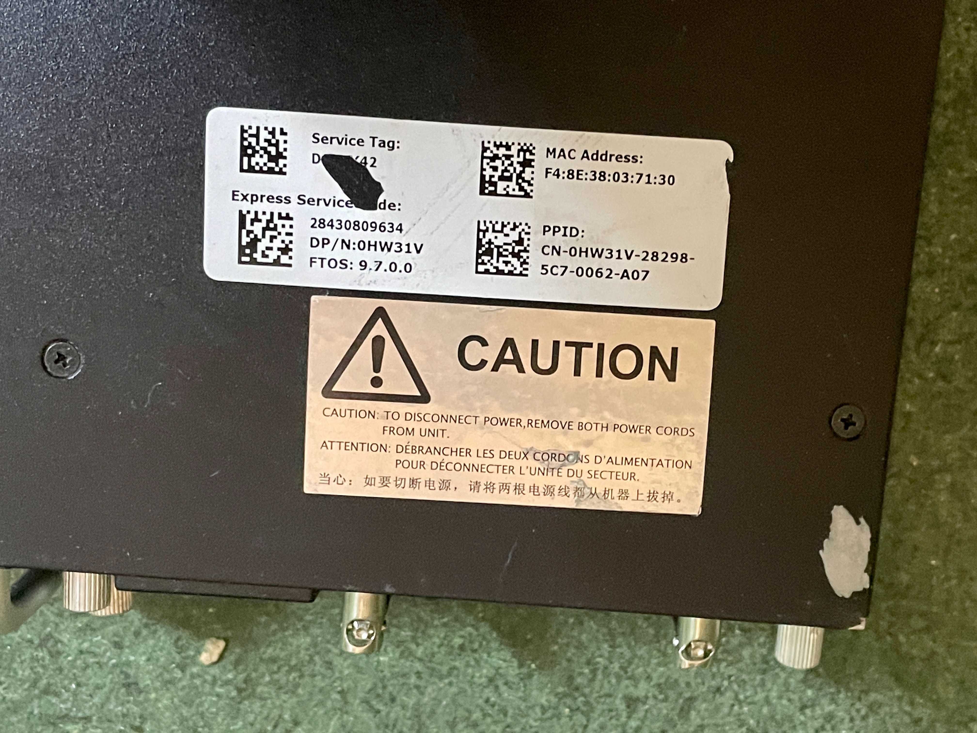 Dell Force 10 S4810 -core switch z 48x SFP+ 10G i 4x QSFP 40G