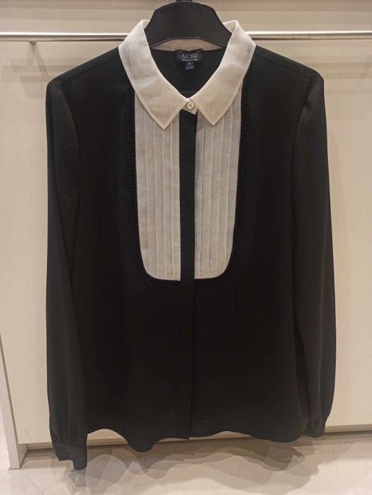 Koszula Armani Jeans roz. 46 czarna z beżową wstawką