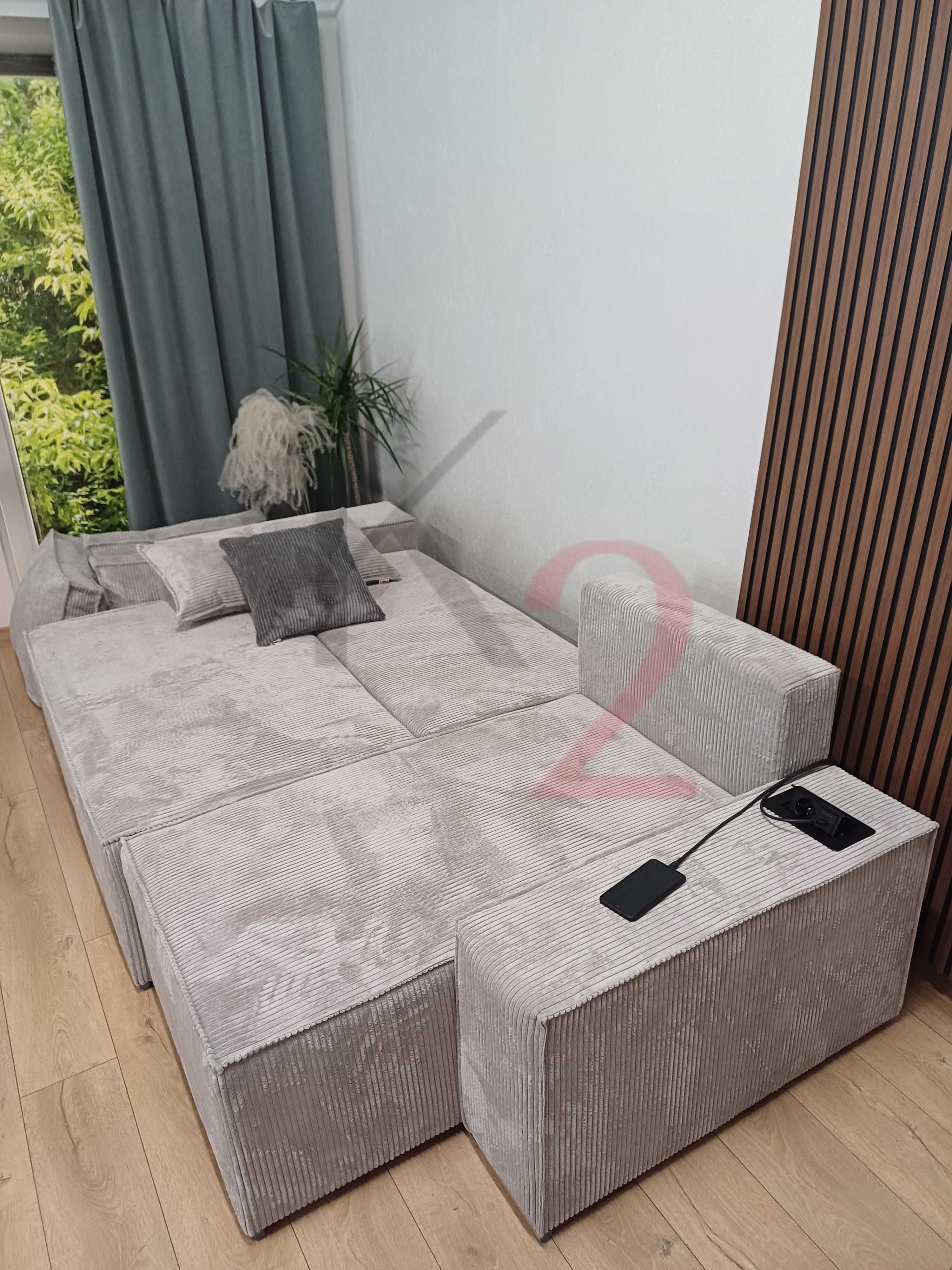 Narożnik FABIO kanapa, sofa, USB młodzieżowy narożnik  +GRATIS