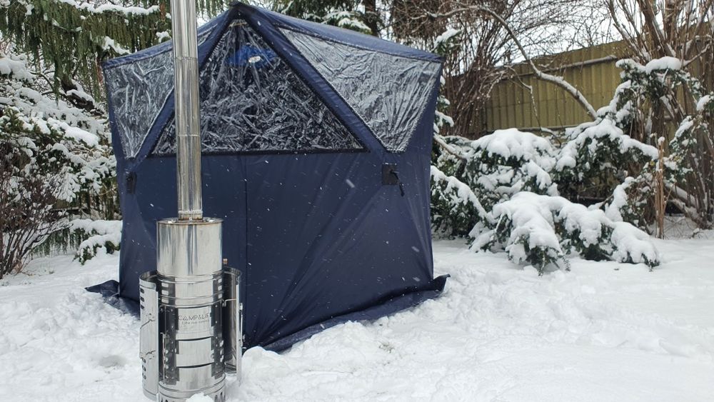 Мобильная походная баня Cube Panorama