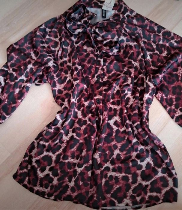 Bluzka koszulowa, koszula panterka, nowa