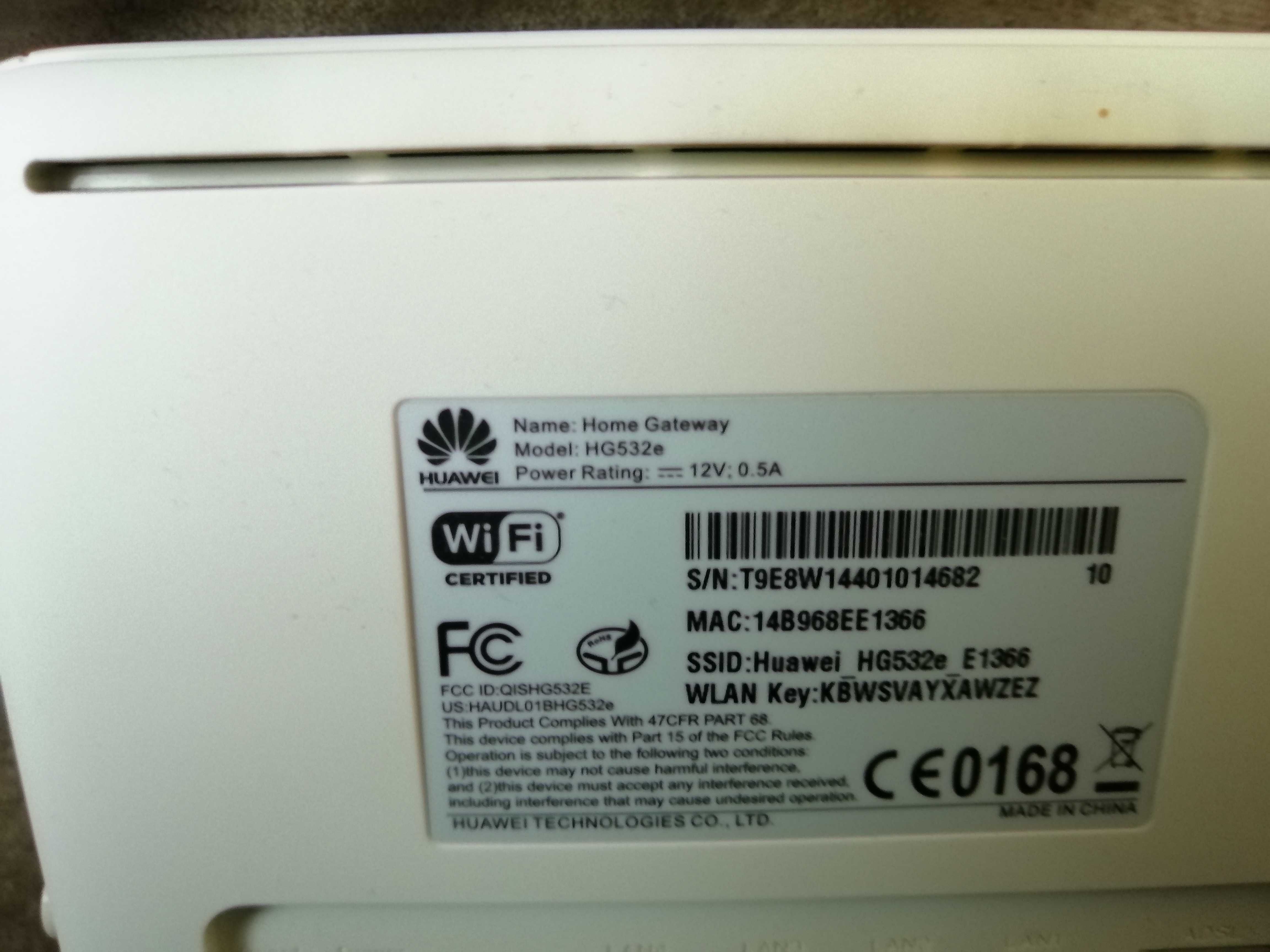 ПродамWi-Fi роутер Huawei HG532E E1366