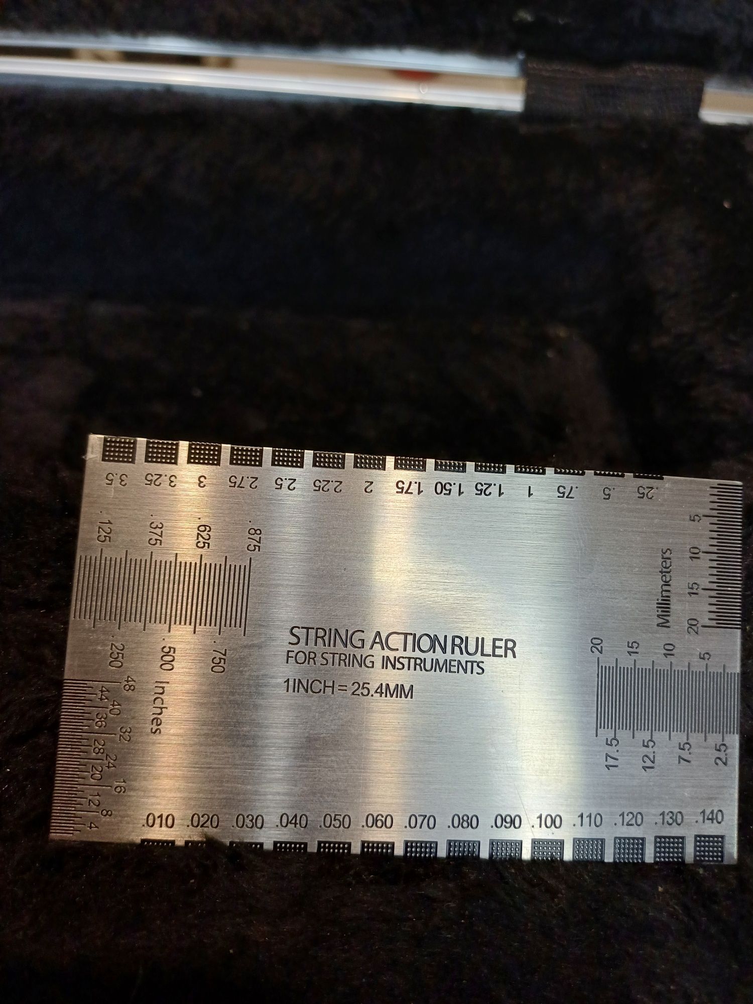 miarka akcji strun linijka fret ruler action gauge