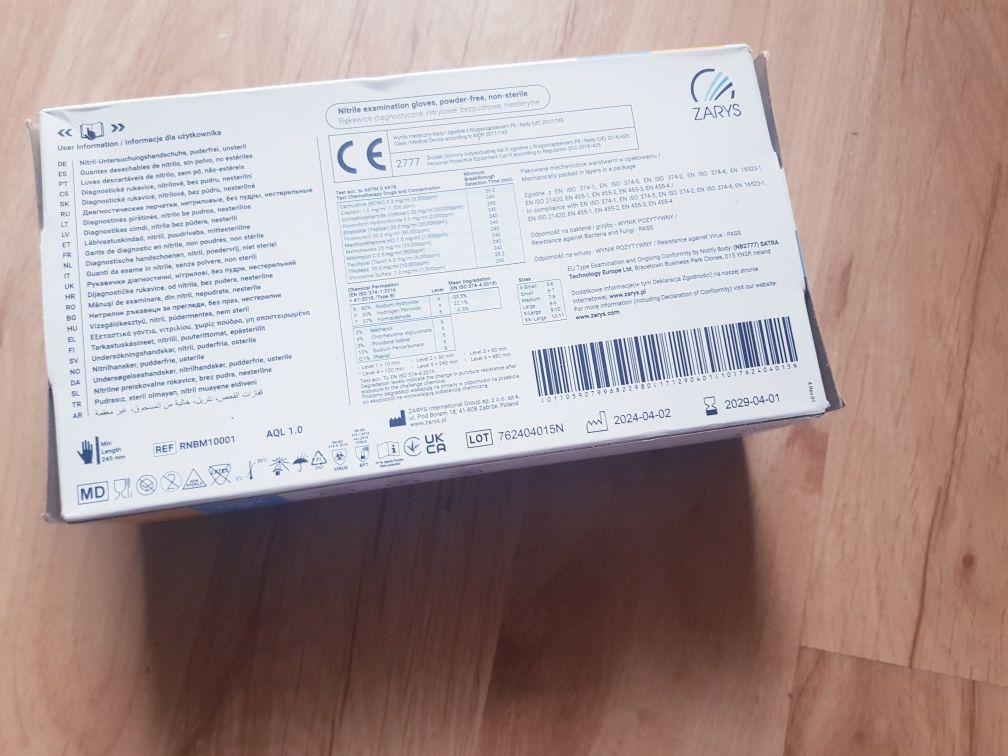 nowe rękawiczki nitrylowe Zarys 100 sztuk