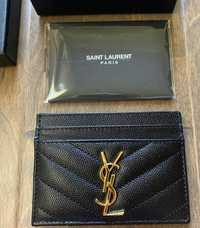 Card holder ysl skóra naturalna licowa + etui