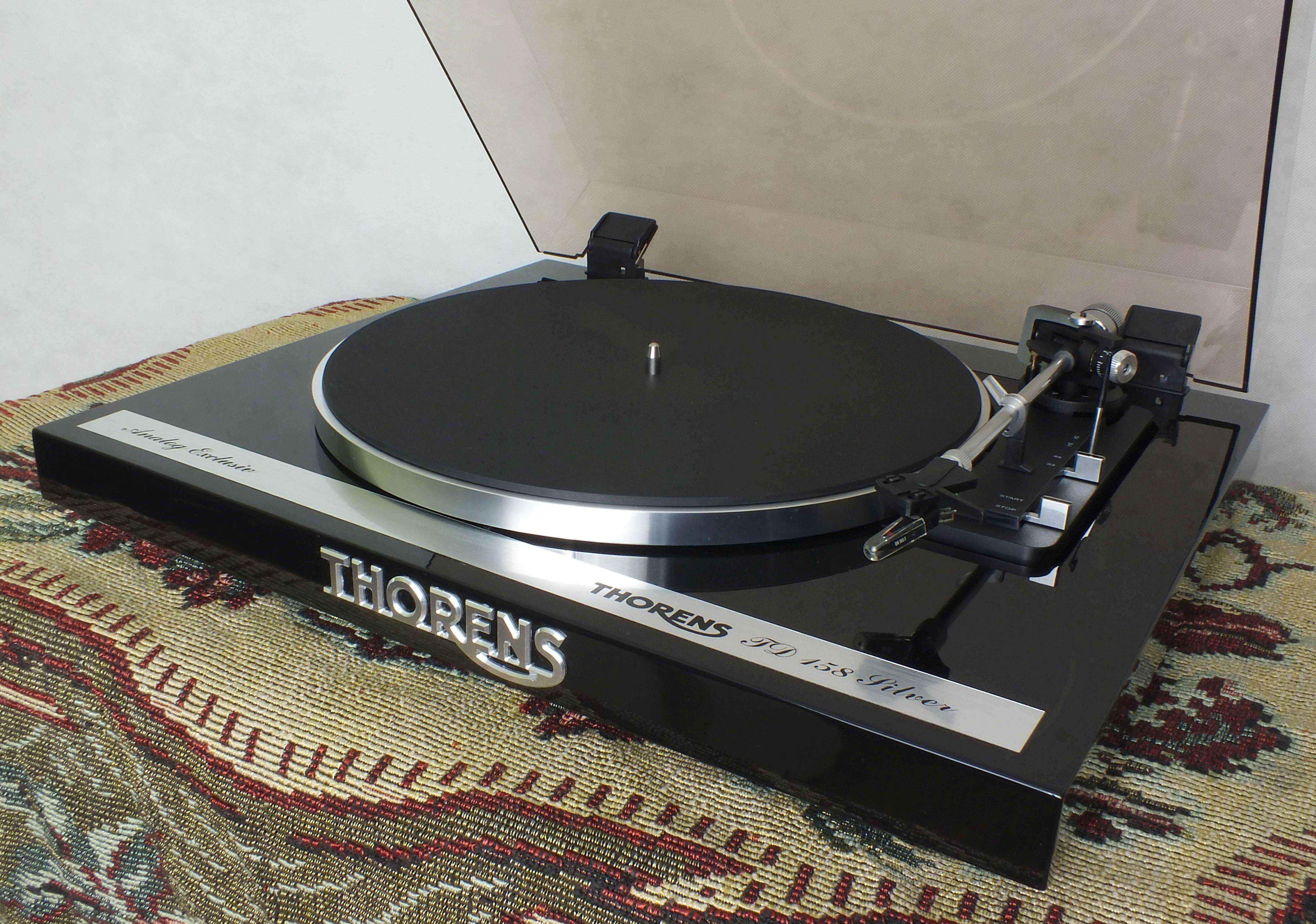 Thorens TD 158 Silver, Lakier Fortepianowy, Gramofon