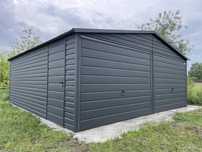 Garaż blaszany 6x5, antracyt, grafit, PRODUCENT