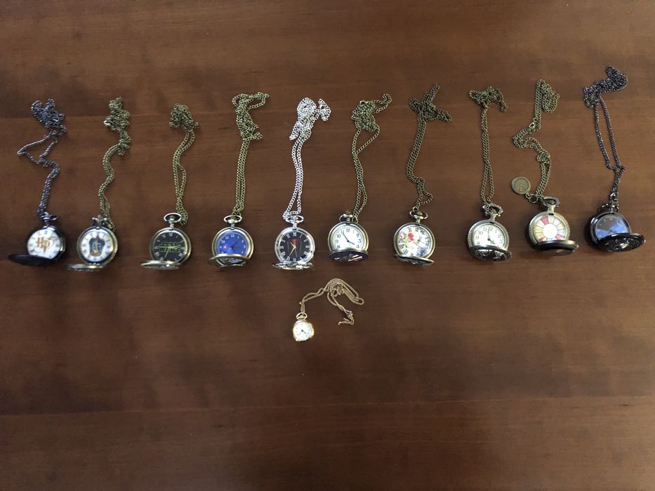 Relogio de bolso com corrente vintage