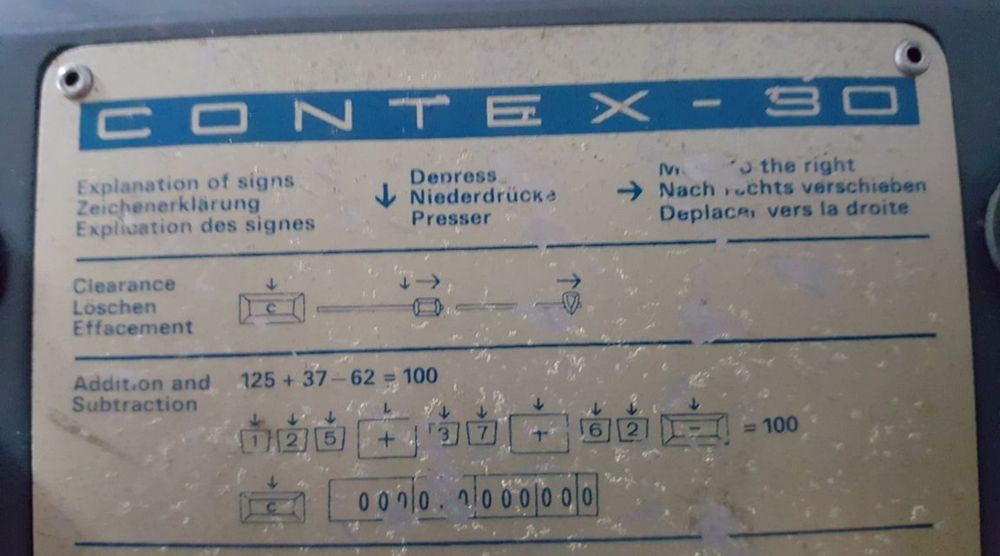 Máquina de calcular vintage