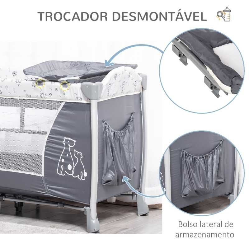 Berço de Viagem Dobrável para Bebés e Crianças até 15kg