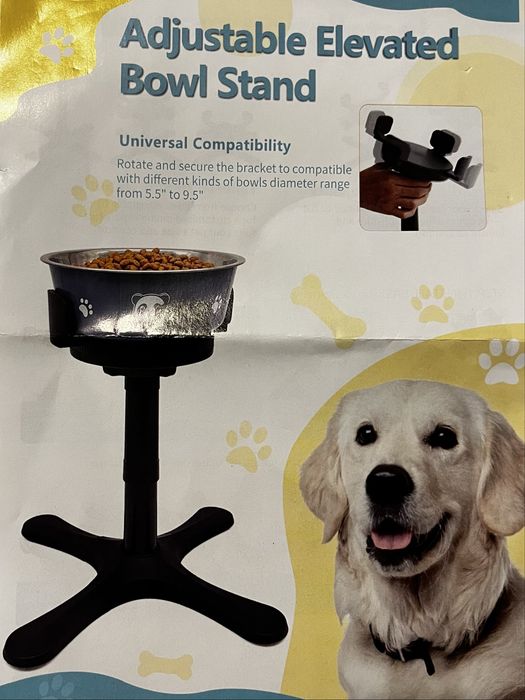 Regulowany stojak na miske dla psa