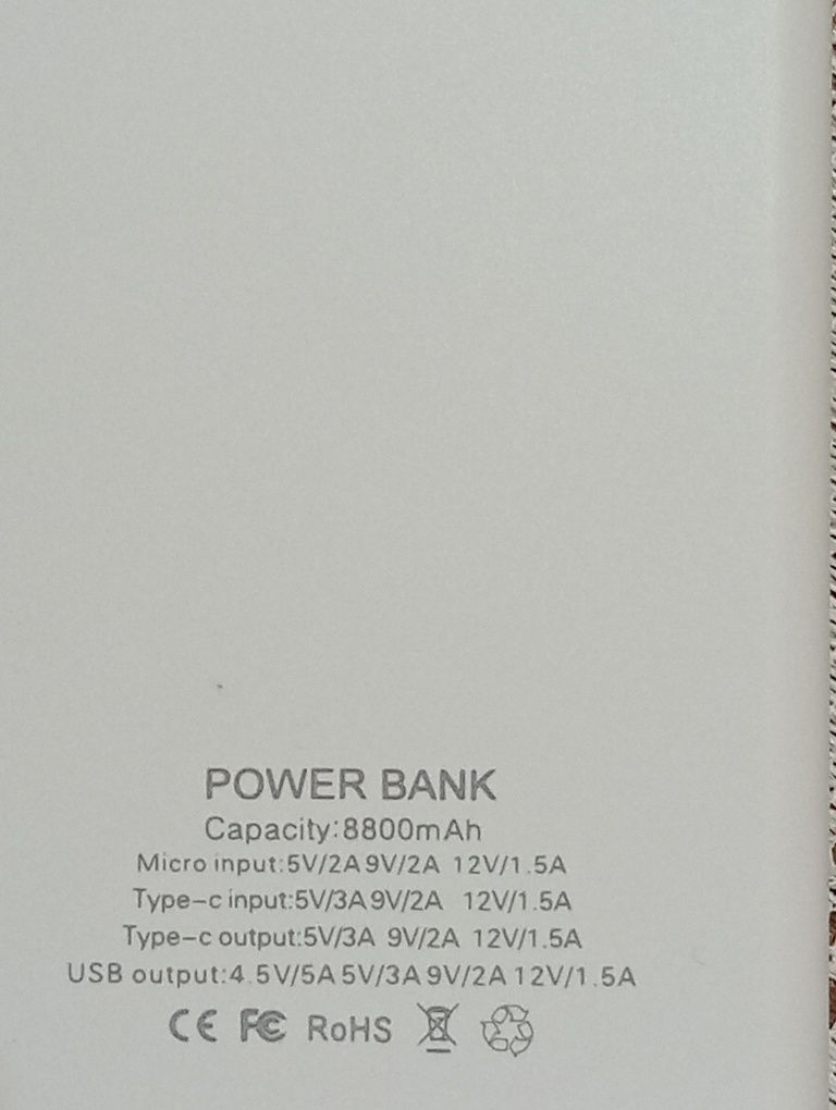 POWERBANK 8800/10000/20000/30000mAh/SzybkieŁadowanie-22,5W/Biały-Czar