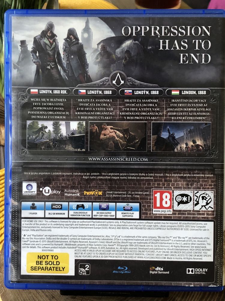 Assassins Creed: SYNDICATE - SPECIAL EDITION PS4 Playstation 4