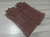 Rękawiczki skórzane damskie - rozmiar 6.5 cm