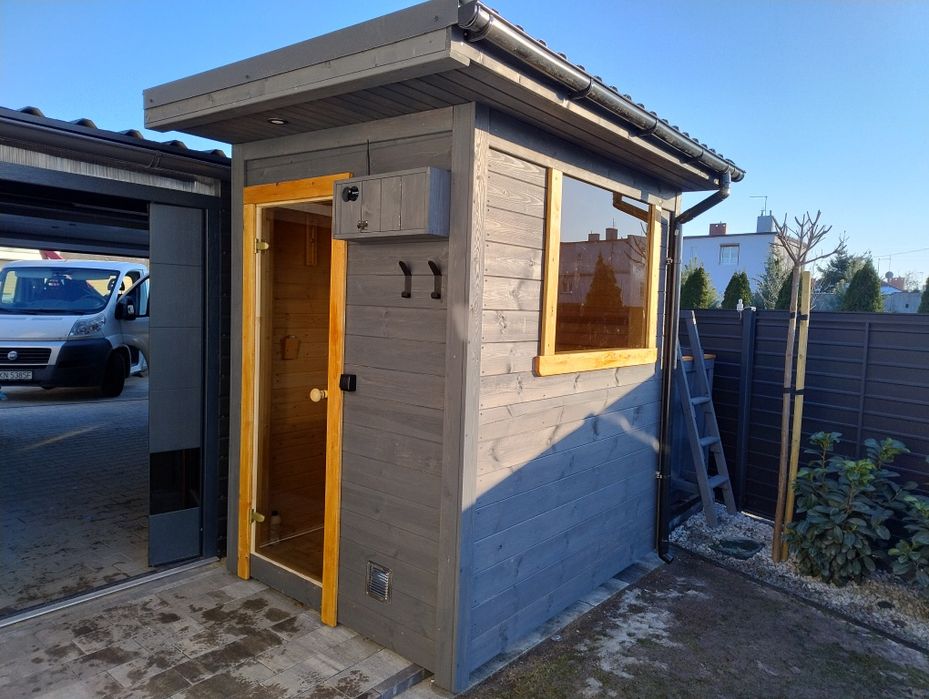 Sauna ogrodowa, Konstrukcja szkieletowa, ocieplana