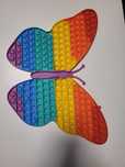 Pop It Motyl XXL bardzo duża 45x31 cm silikonowa zabawka sensoryczna