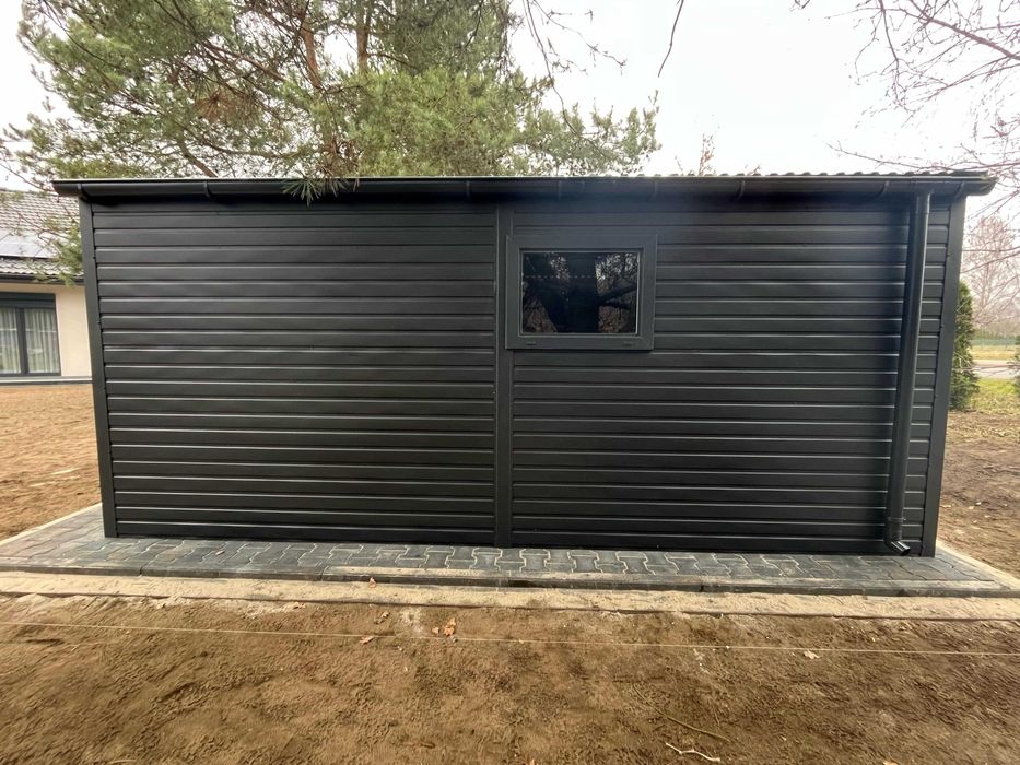 Garaż blaszany Blaszak 4x6 Dach dwuspadowy