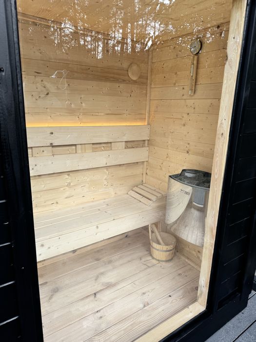 Sauna ogrodowa elektryczna harvia ocieplona