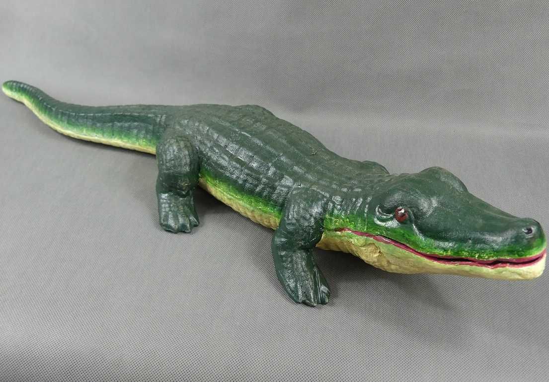 Duży żeliwny KROKODYL aligator figura OGRÓD 72cm