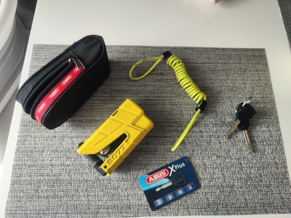 Blokada tarczy hamulcowej ABUS GRANIT™ Detecto XPlus™ 8077 żółty