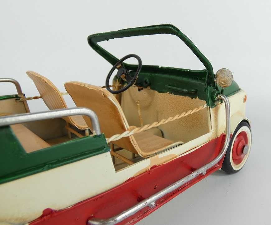 Metalowy model FIAT 500 CABRIO pojazd AUTO 27,5cm