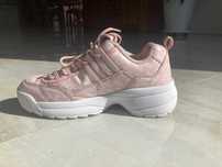 Fila Różowe Sneakersy Damskie w białe loga