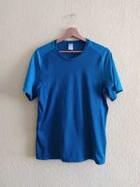 Koszulka sportowa zielono- niebieska męska M queczua oxylAne