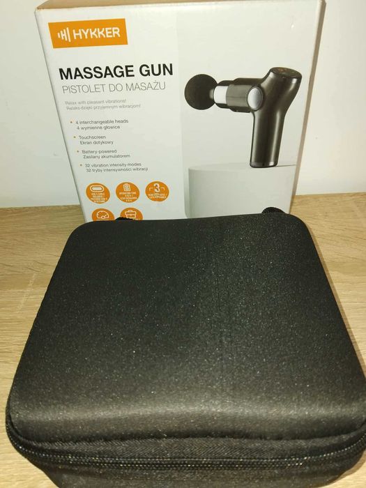 Pistolet do masażu MASSAGE GUN HYKKER 4 końcówki
