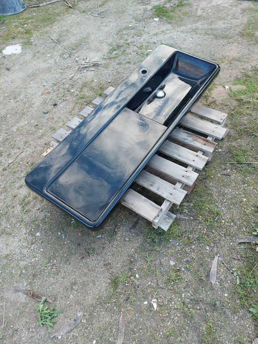 Lavatório de Pousar Preto 140 x 49 cm