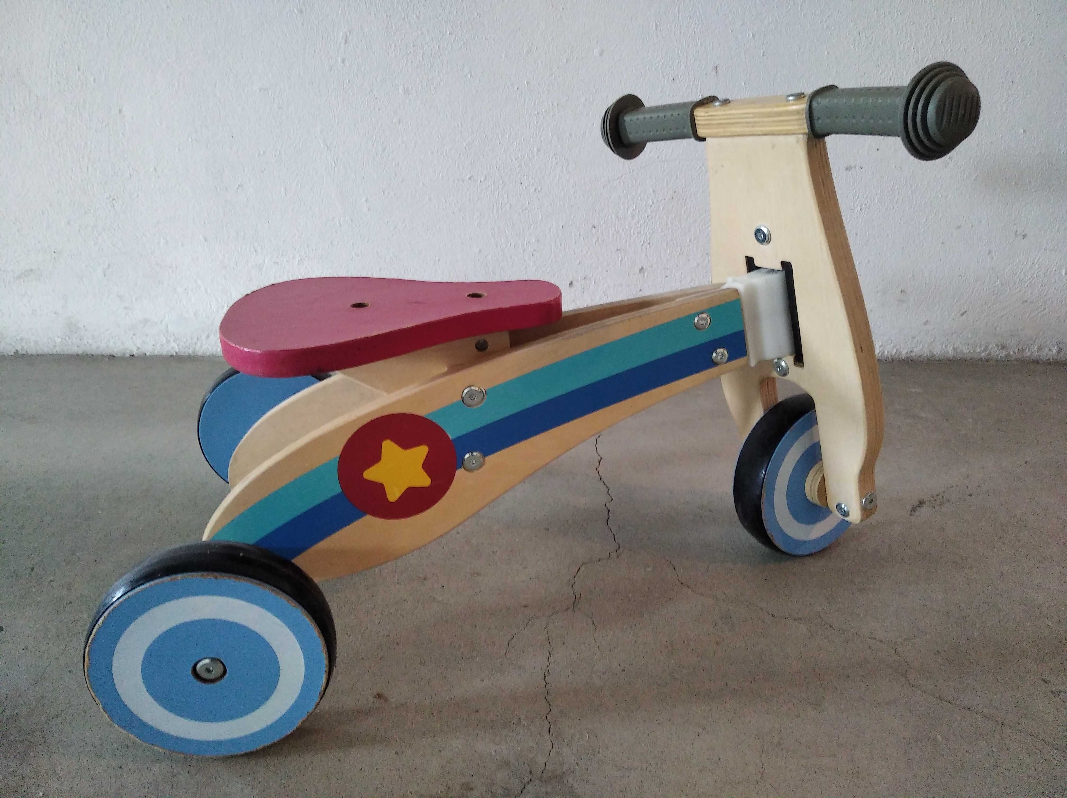 Triciclo em madeira para bebés 1-3 anos - Lidl / Playtive / Montessori