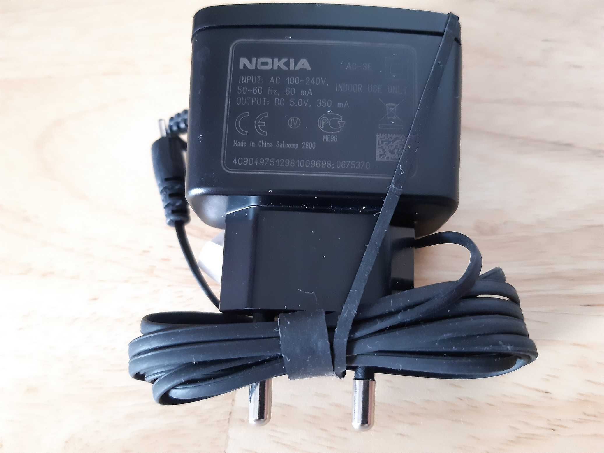 Nowa NOKIA AC-3E Oryginalna Ładowarka Sieciowa 5V 350mA Cienki Wtyk