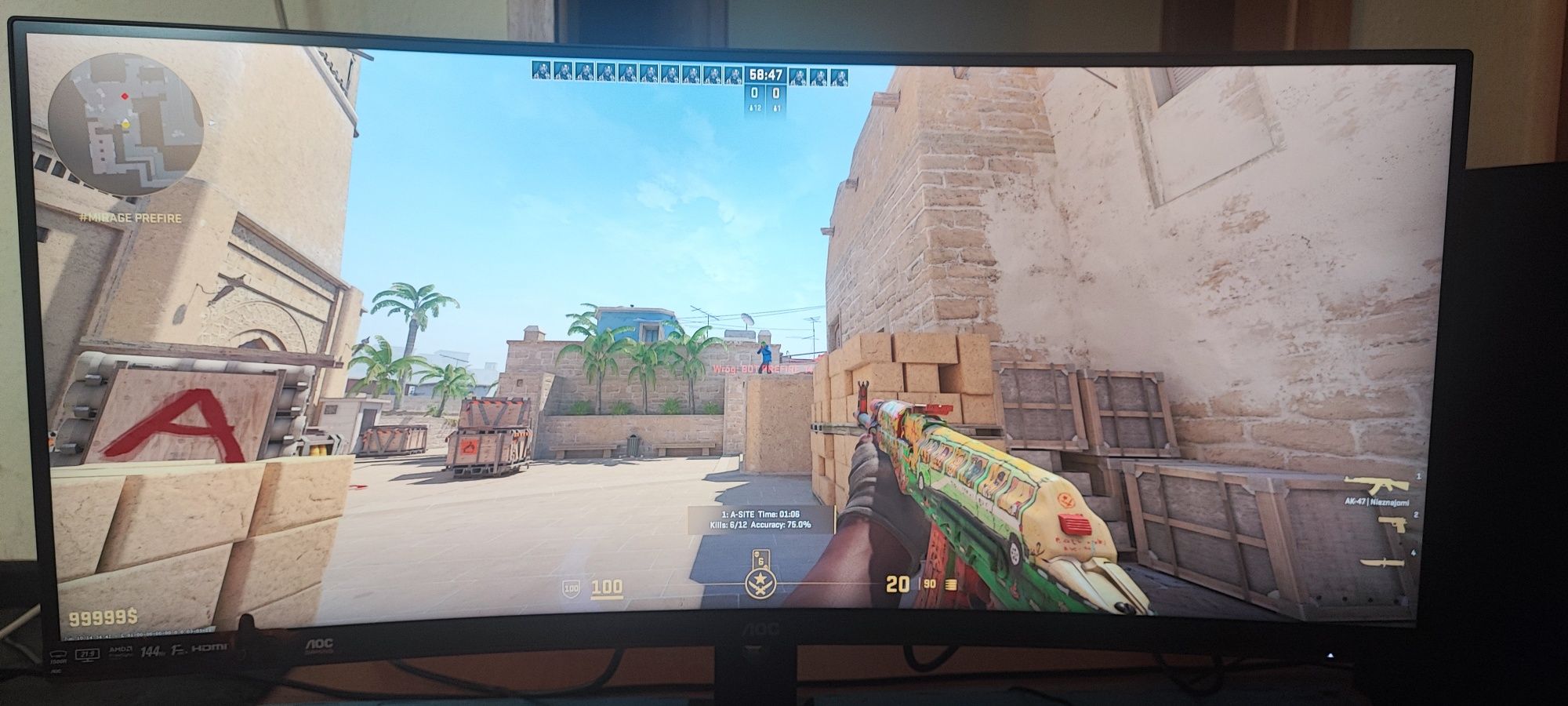 Monitor AOC 34 CU34G2XE 144hz 1ms VA WQHD