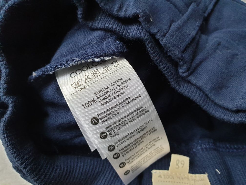 Ocieplany komplet bluza dresy r.68 100% bawełna coolClub r68-74 newbie