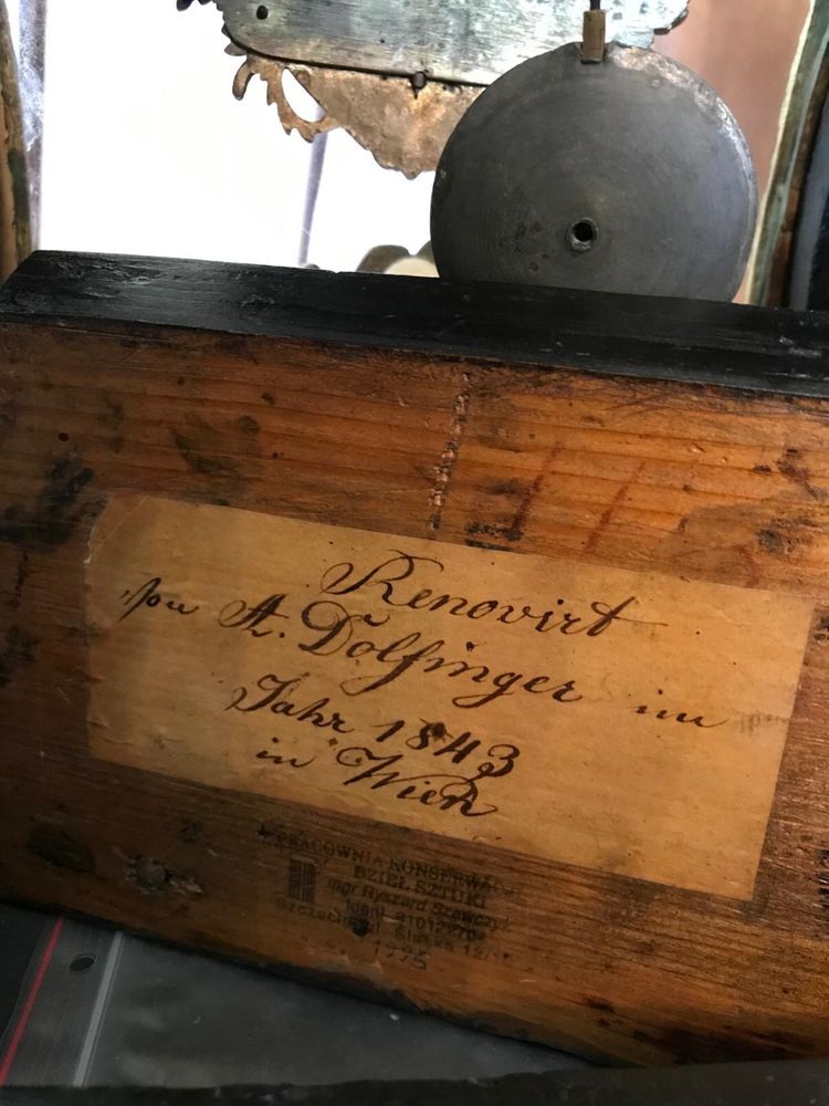 Zegar z półką BOULLE XVIIIw . Po renowacji sprawny oryginal