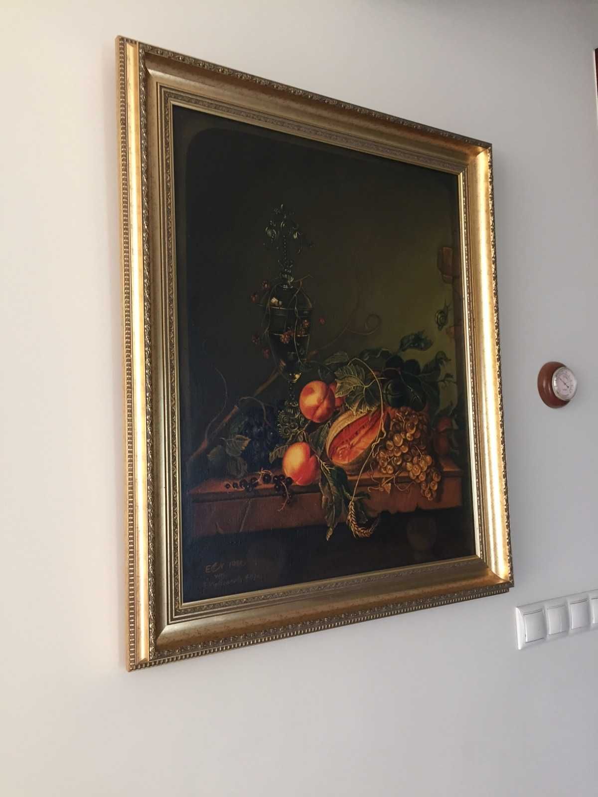 Obraz olejny 100x70 Frans Ryckhals Owoce i homar na stole