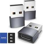 syntech adapter usb c żeński na usb męski, 3 sztuki