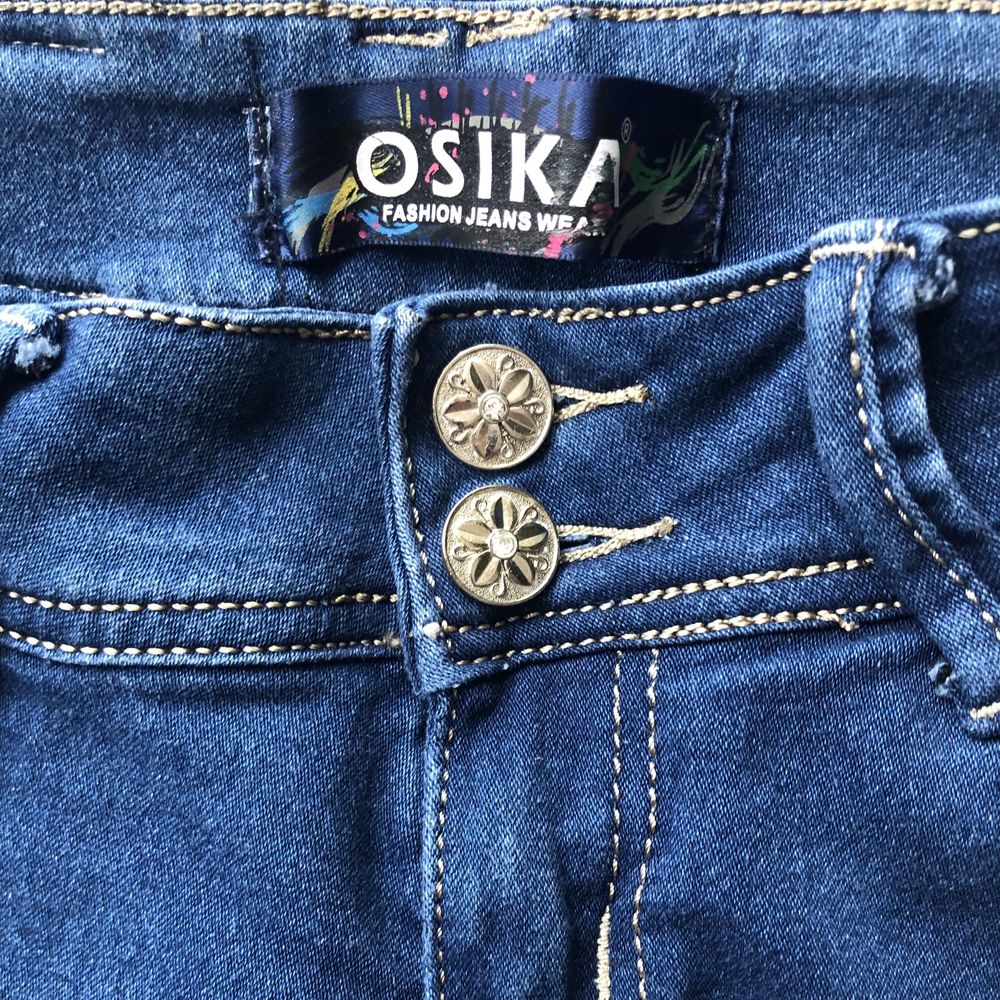 Spodnie damskie jeans OsiKa, elastyczne, rozm. 36