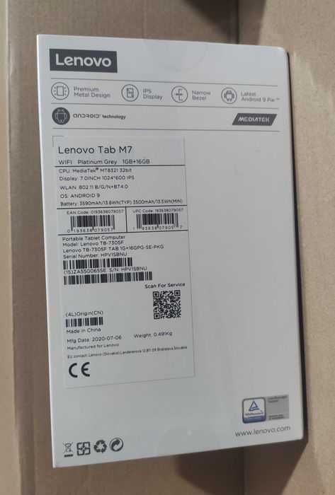 Tablet LENOVO Tab M7 (16 GB - Wi-Fi - Preto)