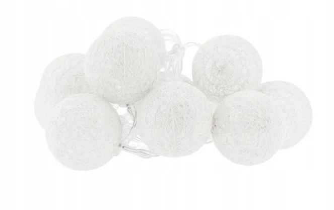 Białe lampki cotton ball Sinsay