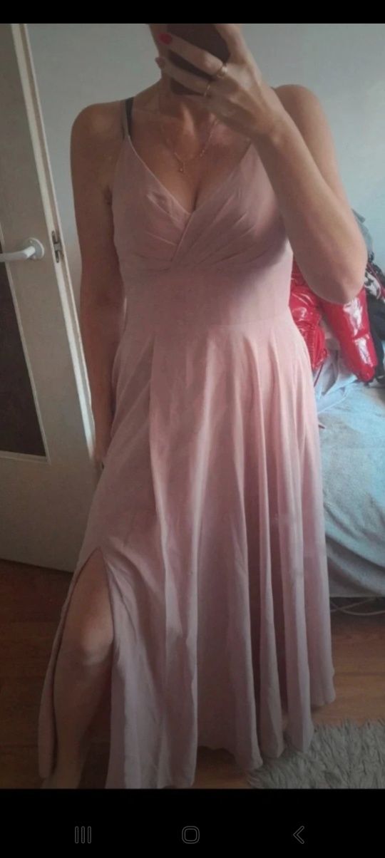 sukoenka maxi pudrowy  róż