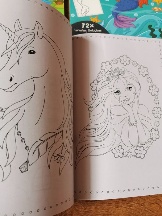 Kolorowanki i zadania dla dziewczynek