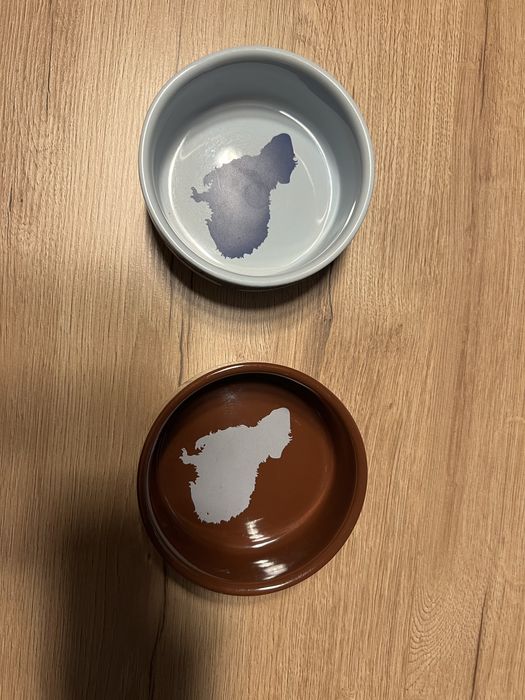 Miski ceramiczne i poidło świnka morska, królik lub inny gryzoń