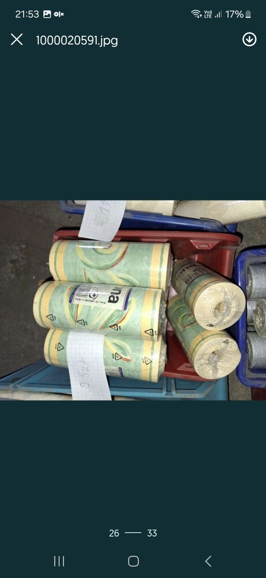 Tapeta dekoracyjna, pasek, 54szt.