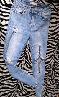 Damskie elastyczne miekkie jeansy S/M